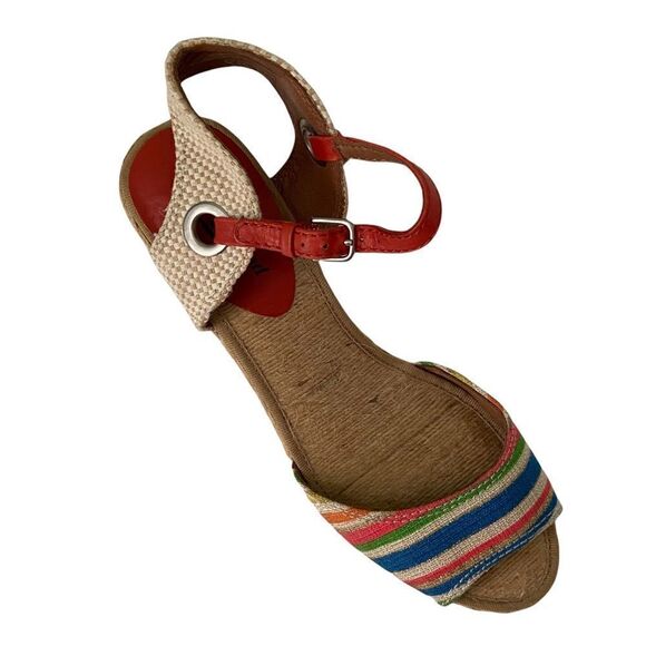 Lucky Brand Kyndra Multi-Color Espadrille Wedge Sandal in Size 8M - Picture 5 of 12